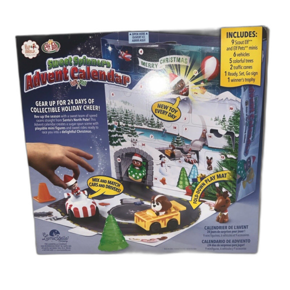 ELF ON THE SHELF & ELF PETS SWEET SPINNERS ADVENT CALENDAR MYSTERY MINIS & CARS - Picture 2 of 3